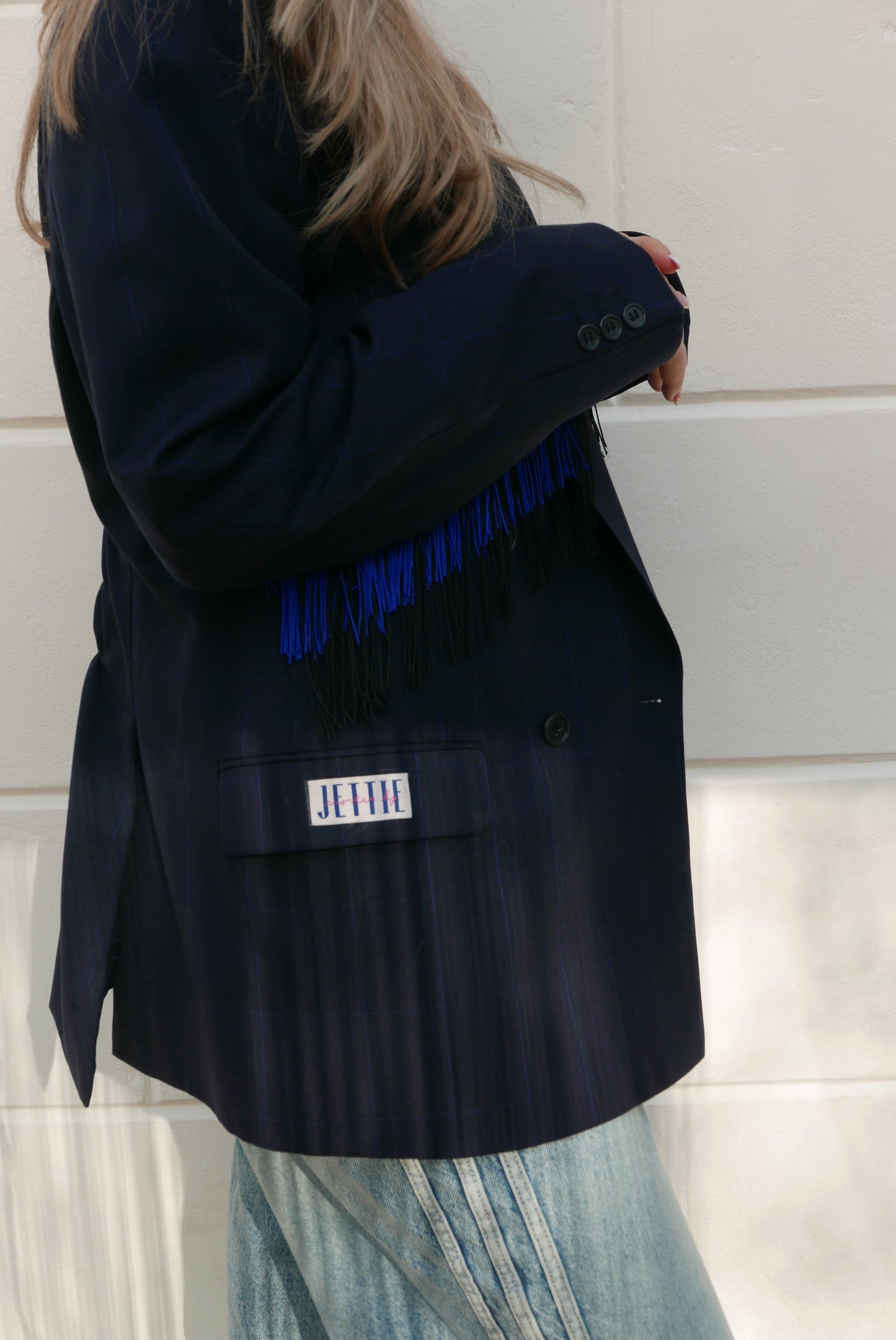 getailleerde blazer franjes