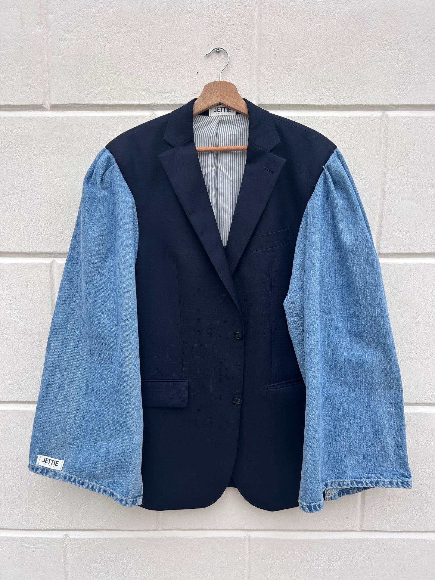 DENIM BLAZER SPLIT