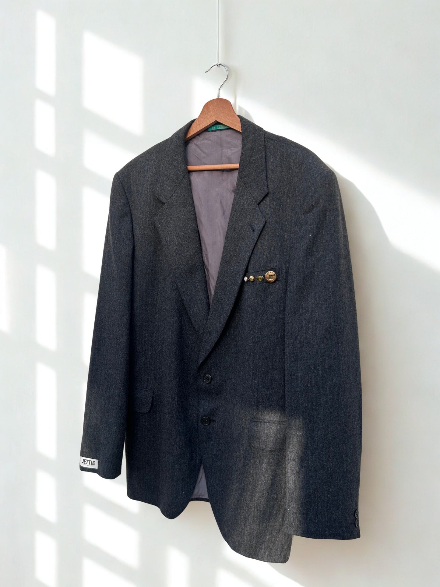 Tailored Gold Button Blazer