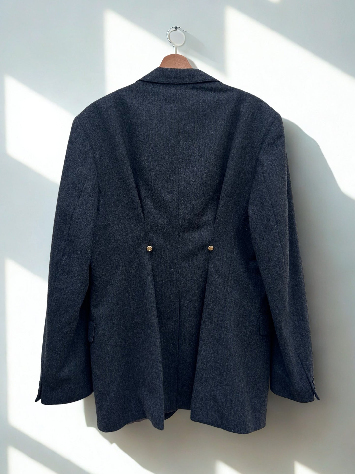 Tailored Gold Button Blazer