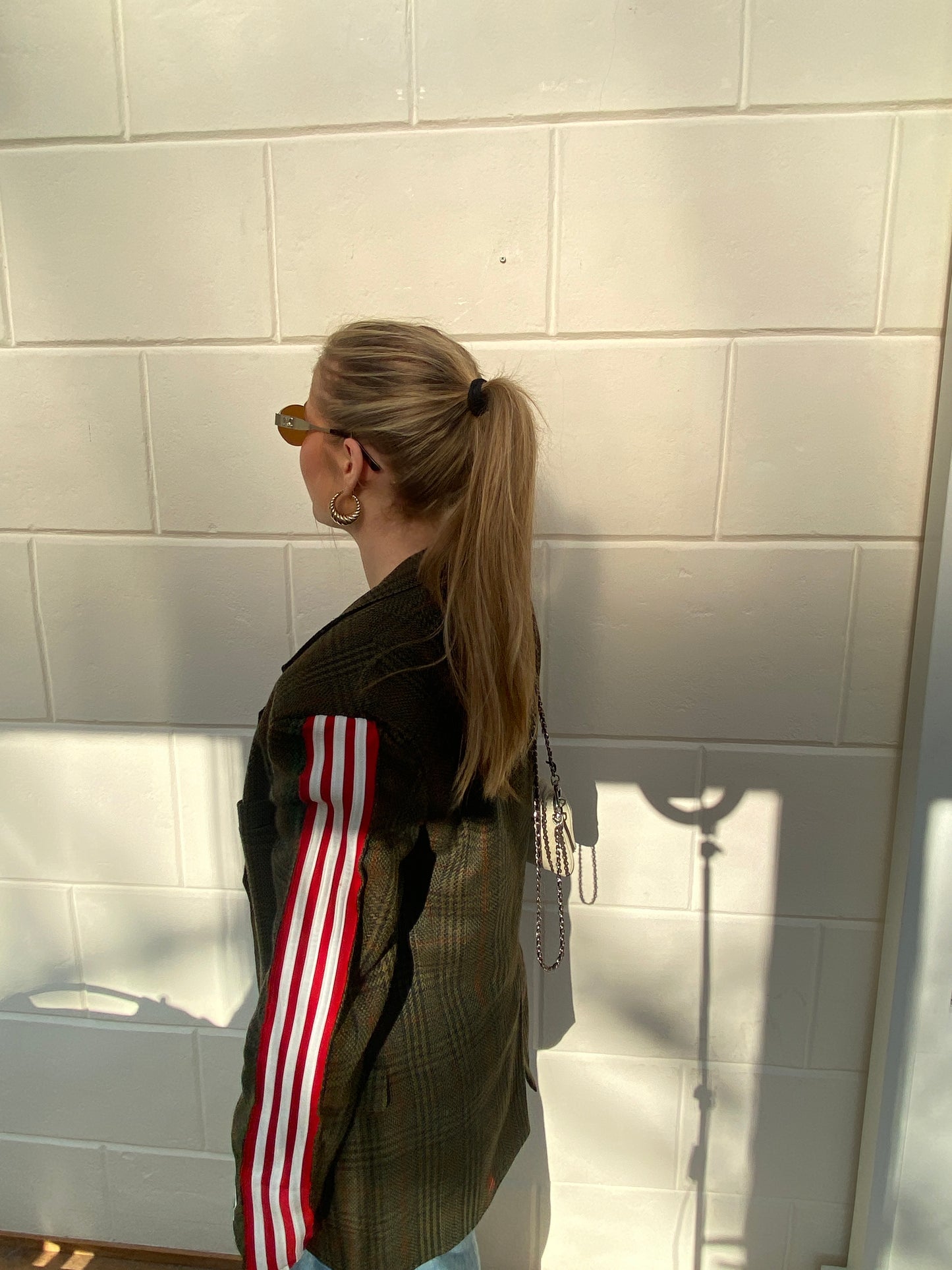 3 stripes red blazer
