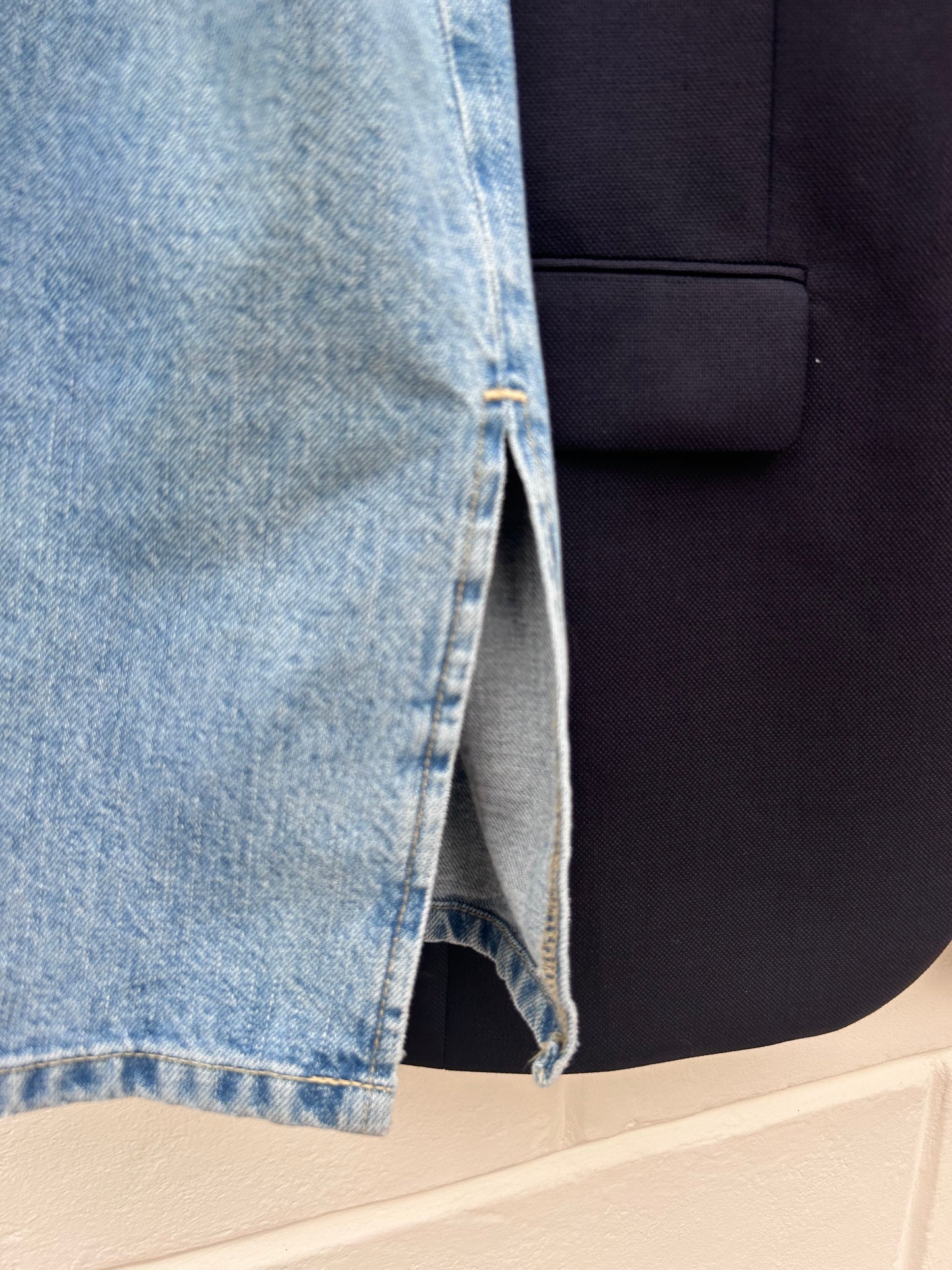 DENIM BLAZER SPLIT