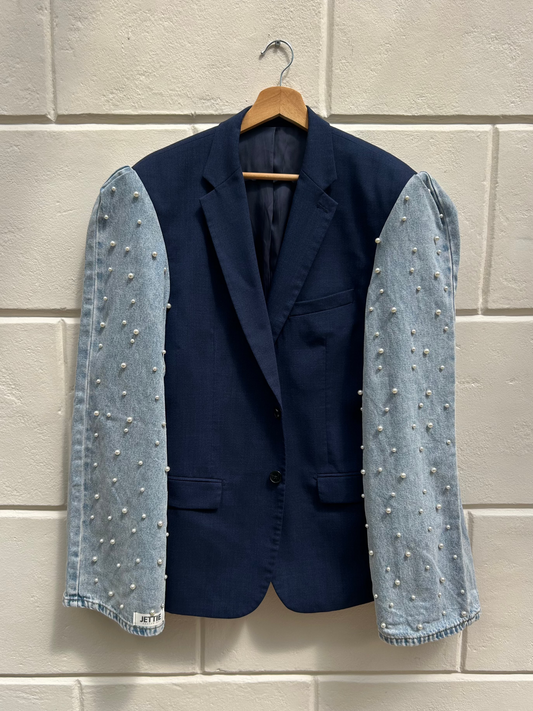 Denim Blazer Pearl