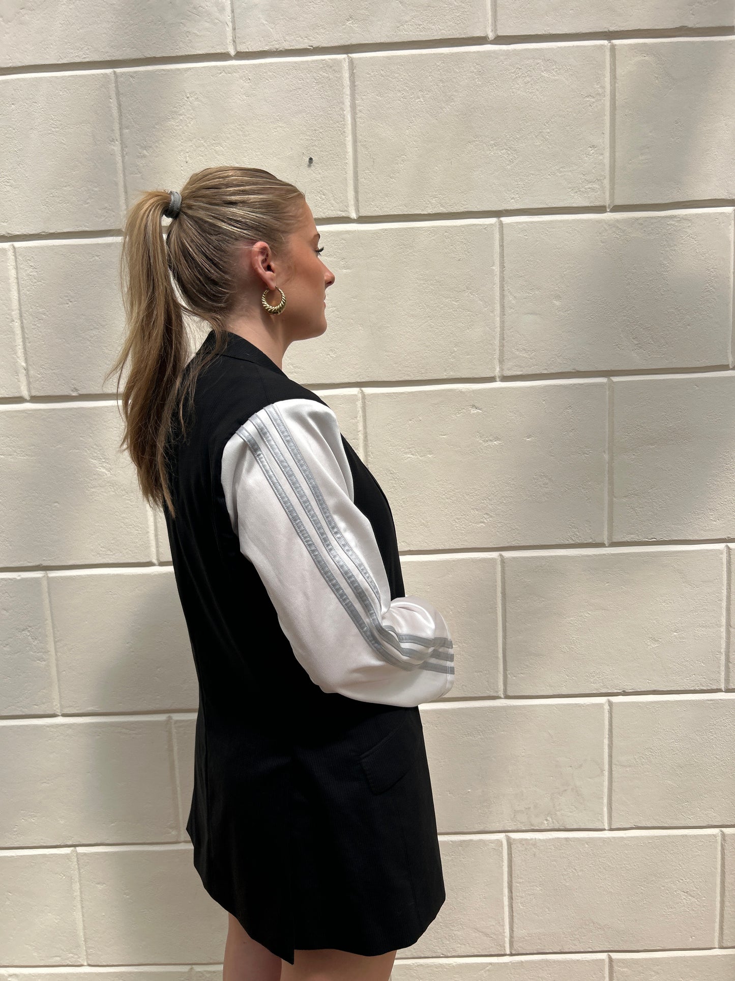 White Adidas Blazer