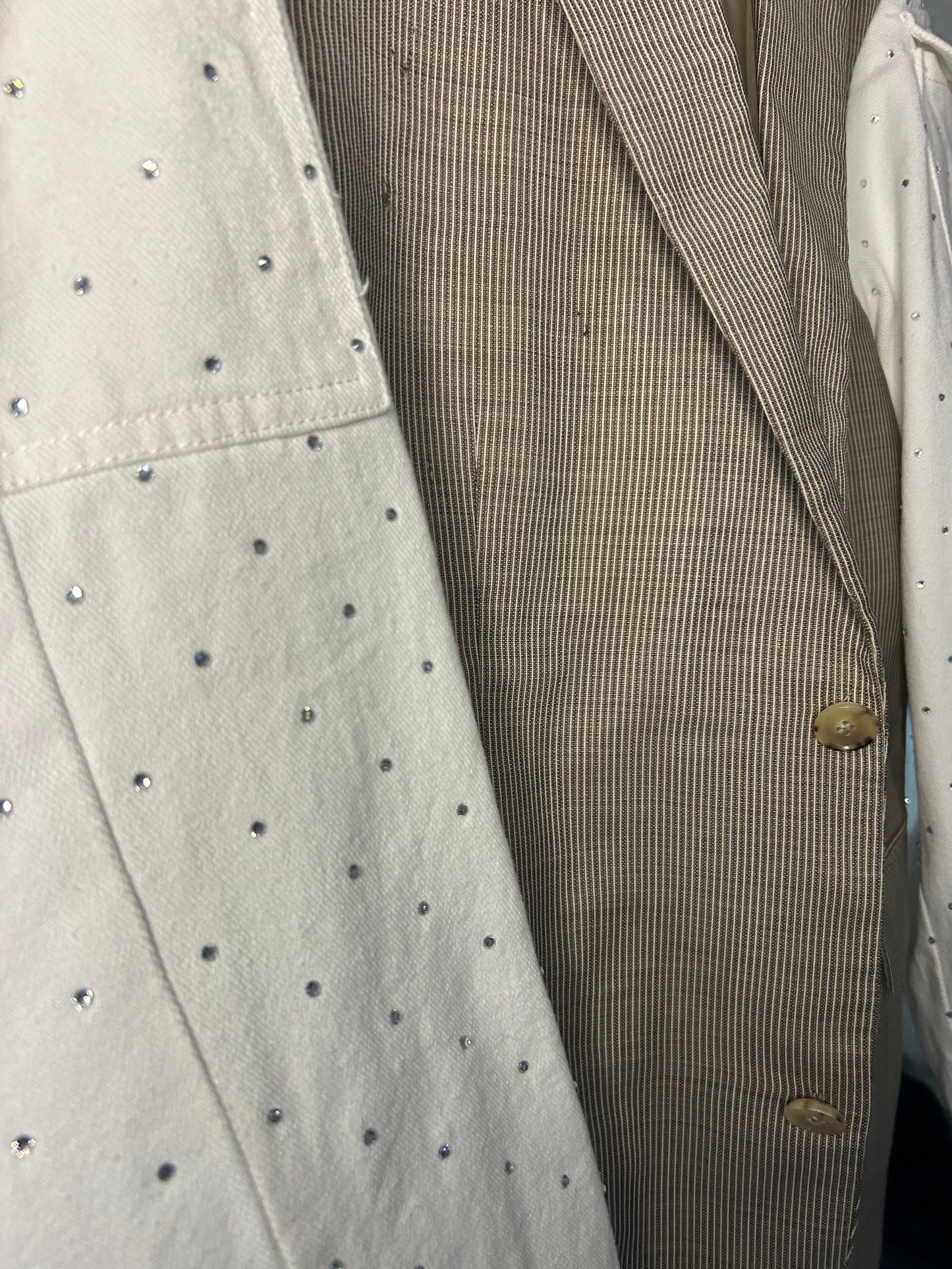 Beige Glitter Blazer (met gebruikssporen)