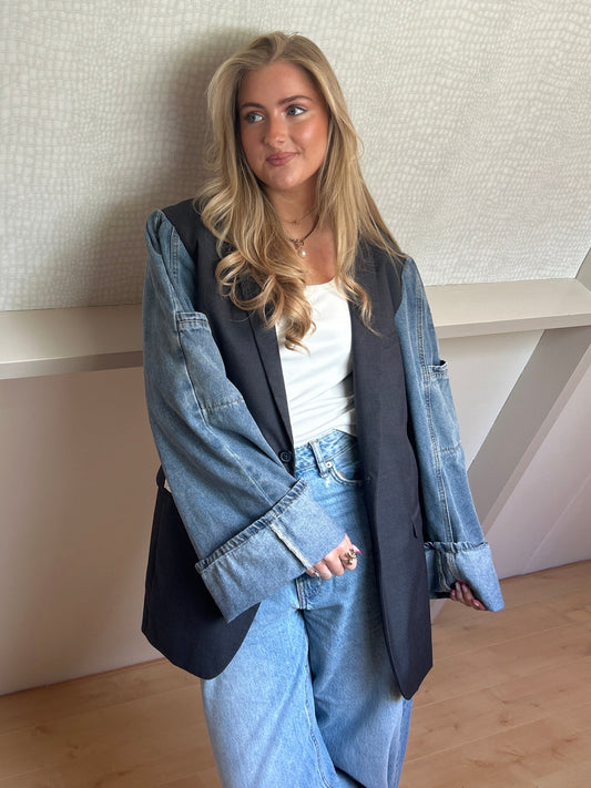 Cargo Denim Blazer