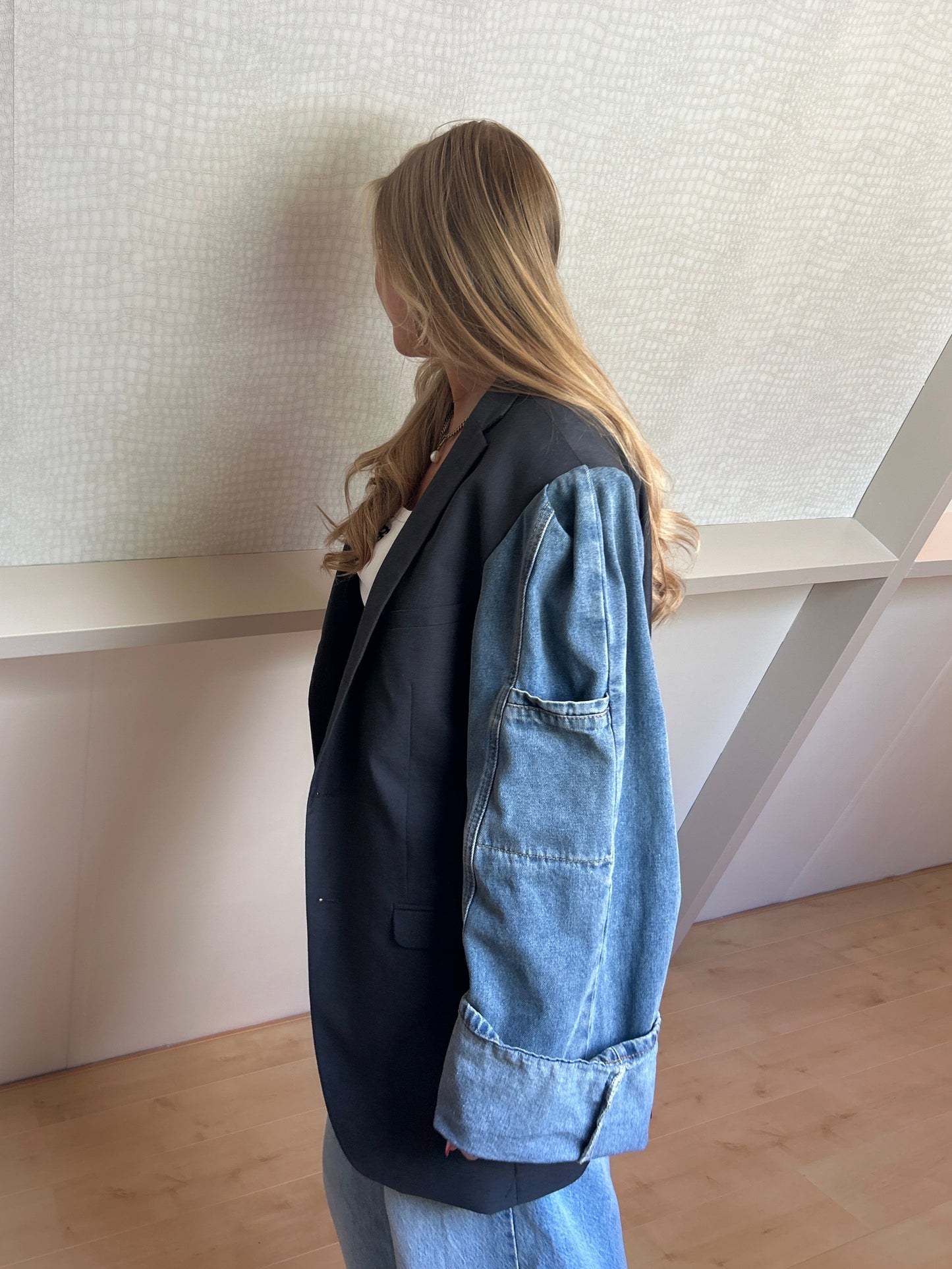 Cargo Denim Blazer