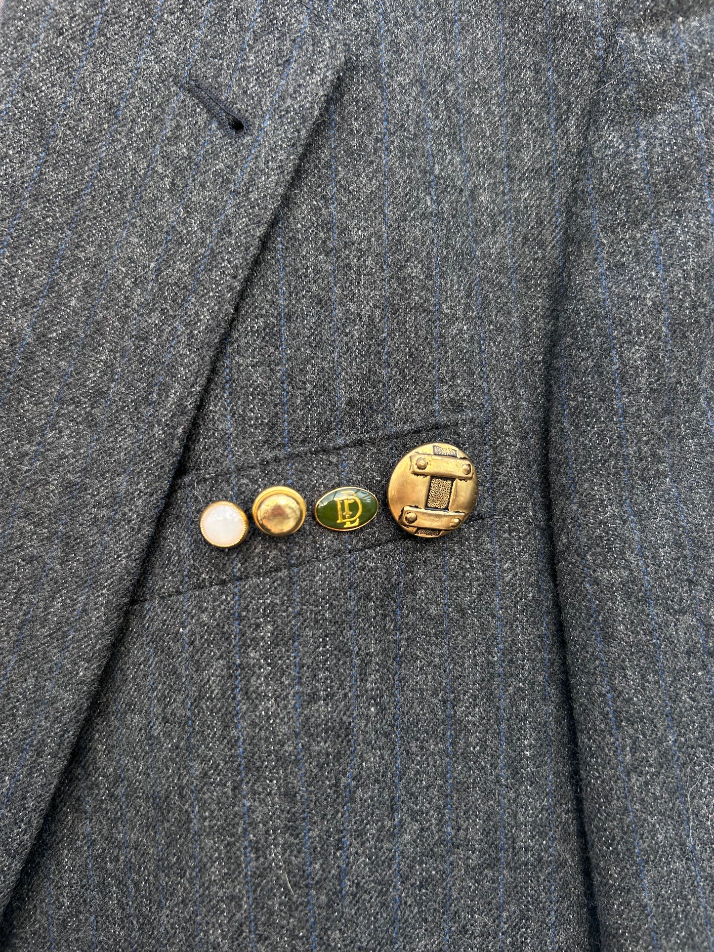 Tailored Gold Button Blazer
