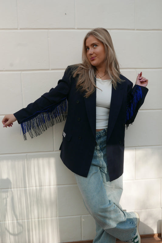 getailleerde blazer franjes